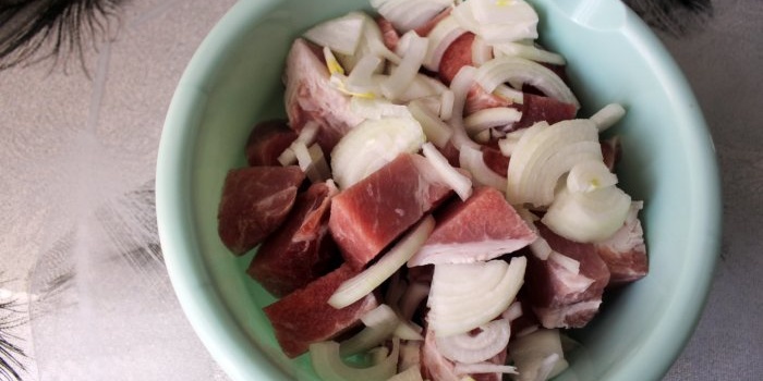 Homemade kebabs in the oven