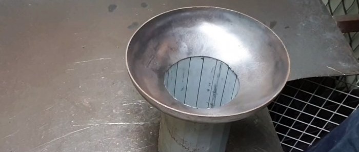 How to make a grill from a gas cylinder for a fuel briquette