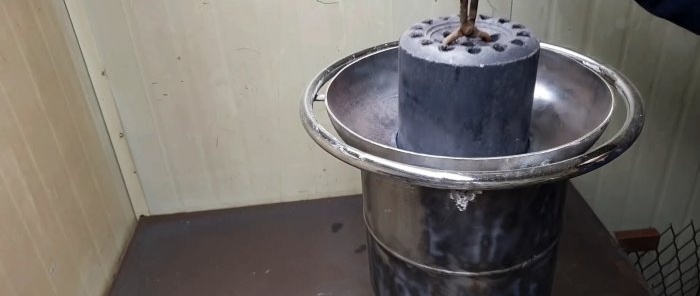 How to make a grill from a gas cylinder for a fuel briquette