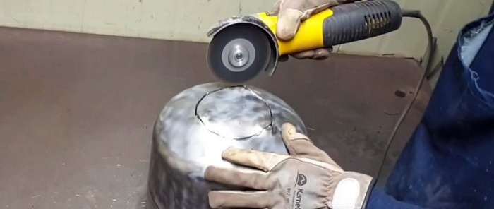 How to make a grill from a gas cylinder for a fuel briquette