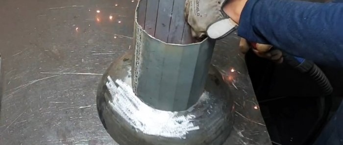 How to make a grill from a gas cylinder for a fuel briquette