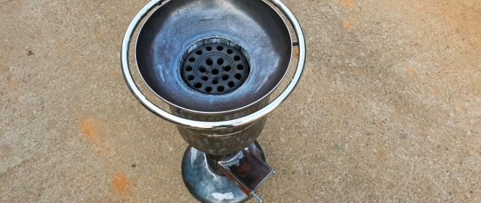 How to make a grill from a gas cylinder for a fuel briquette