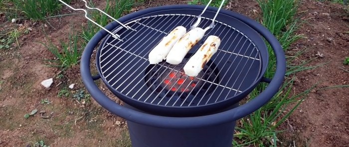 How to make a grill from a gas cylinder for a fuel briquette