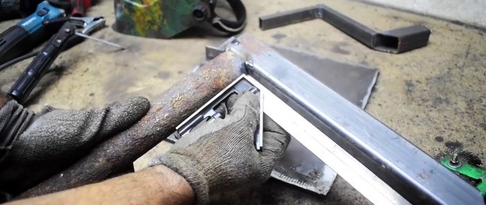 How to make a conductor for quick welding from a brake pad and a gas lift