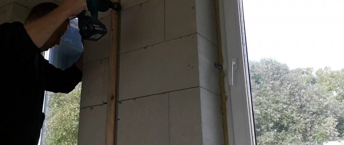 How to quickly groove a wall with a drill without a wall chaser in aerated concrete