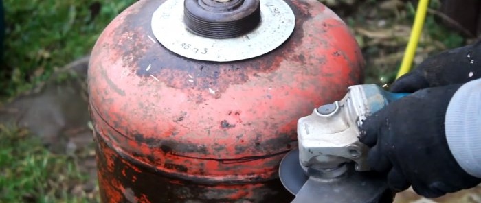 How to make a simple garage stove from a gas cylinder