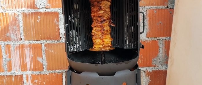 How to make a charcoal grill from a small gas cylinder