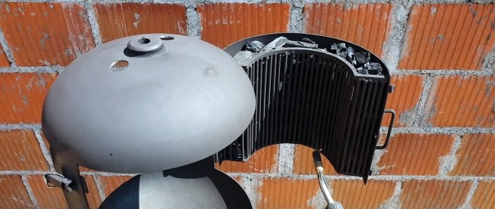 How to make a charcoal grill from a small gas cylinder