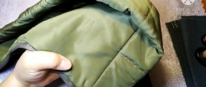 How to fix a rip in a jacket in a couple of minutes without a needle and thread