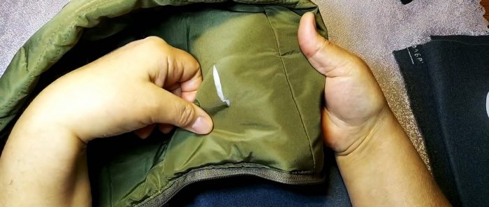 How to fix a rip in a jacket in a couple of minutes without a needle and thread