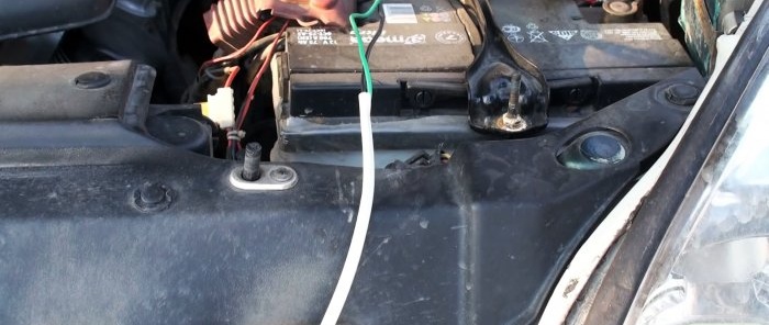 How to defrost washer fluid in a tank with a homemade heater