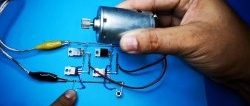 How to make a motor control circuit. Power on and reverse with two buttons