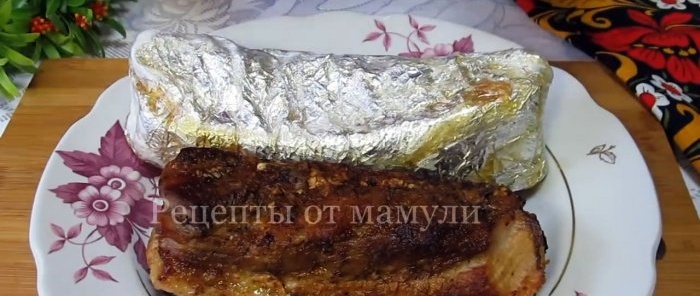 Once ready, the lard is removed and left in foil until it hardens.