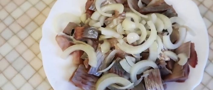 Herring fillet salad