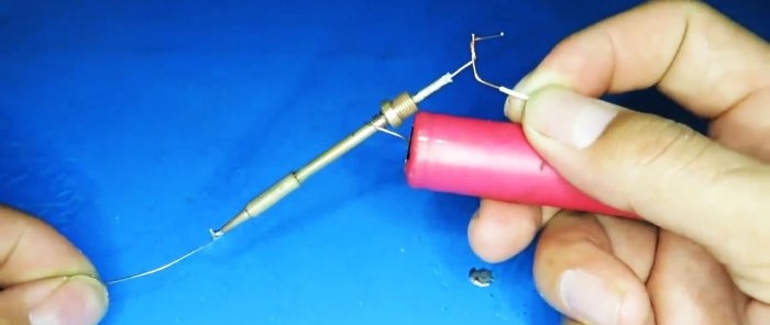 How to make a mini 3.7 V electric soldering iron with fast heating of the tip