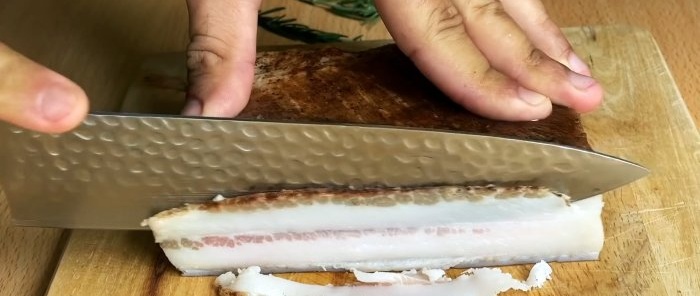 Cut lard lardo into thin transparent slices