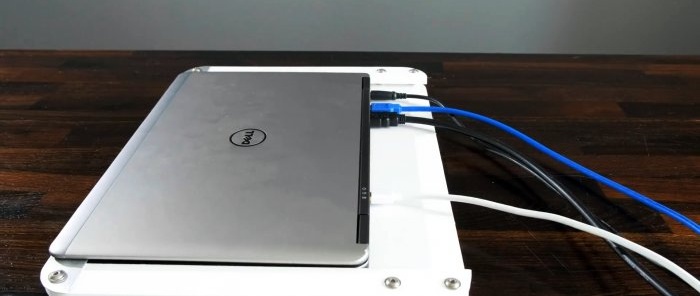 How to make a docking station for a laptop without constantly connecting a bunch of wires