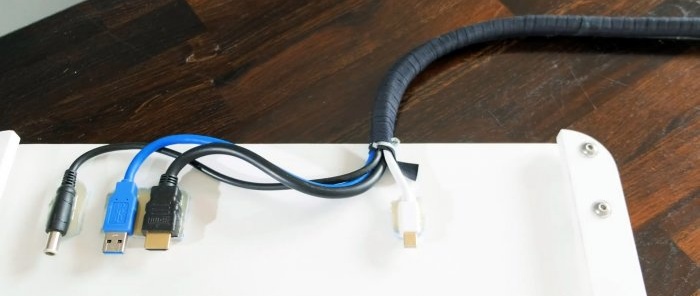 How to make a docking station for a laptop without constantly connecting a bunch of wires