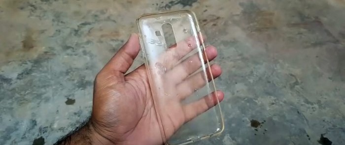 How to remove yellowness from a silicone case