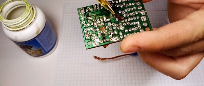 How to easily desolder any multi-legged part using a wire