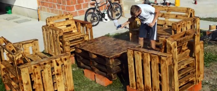 How to make garden furniture from pallets