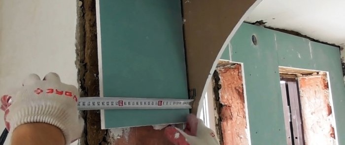 How to make an arch from plasterboard