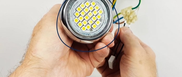 How to eliminate the glow of a switched off LED lamp