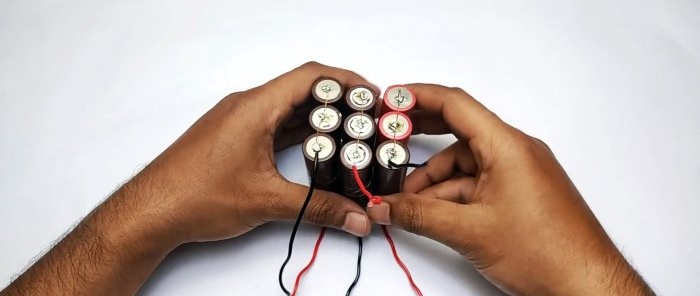 How to make a 12 V Li-ion battery from a laptop battery and PVC pipe