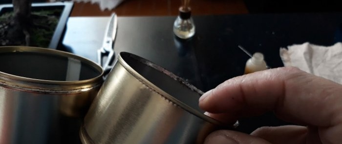 How to solder a flask Barrel from tin cans