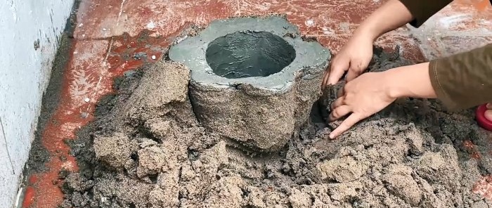 How to make a terrace table with cement swans