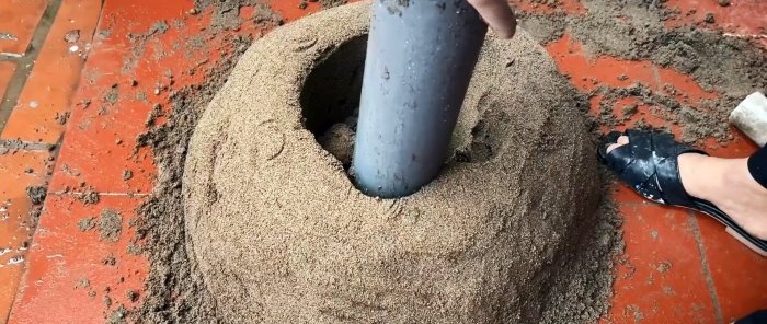 How to make a terrace table with cement swans