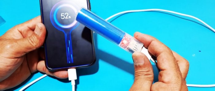 How to make a simple 5000 mAh Power Bank from a syringe