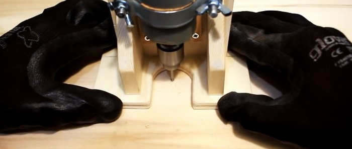 Homemade powerful drill with a milling base