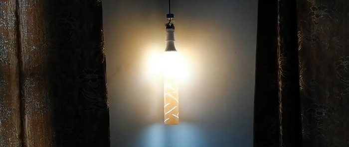 How to make a garden lamp from PVC pipe