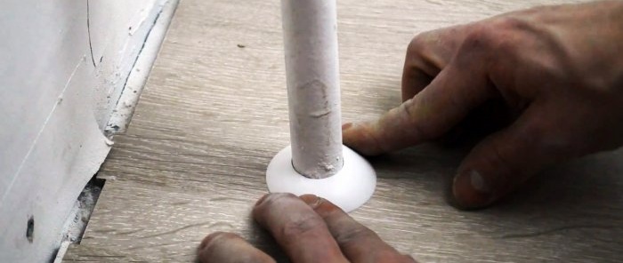 How to bypass a pipe with laminate unnoticed