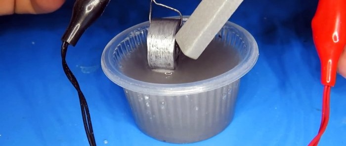 An experiment on how to coat a part with copper, nickel, brass and aluminum using electrolysis at home