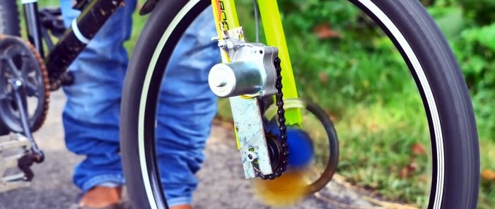 How to convert a bicycle into an electric bike with a starter instead of an engine