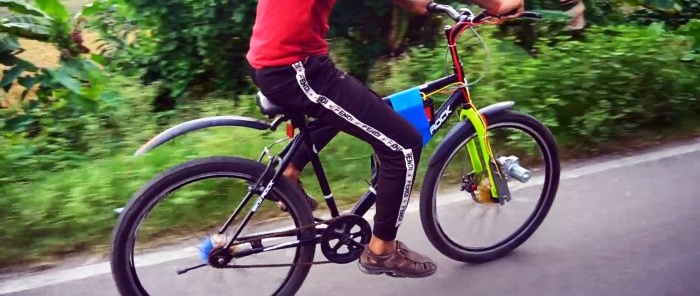 How to convert a bicycle into an electric bike with a starter instead of an engine