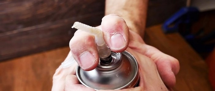 How to use the remnants of a dried cylinder with polyurethane foam Making a simple device