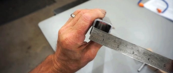 How to make a tool for quickly removing an internal seam in a profile pipe