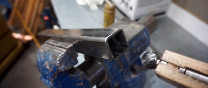 How to make a tool for quickly removing an internal seam in a profile pipe