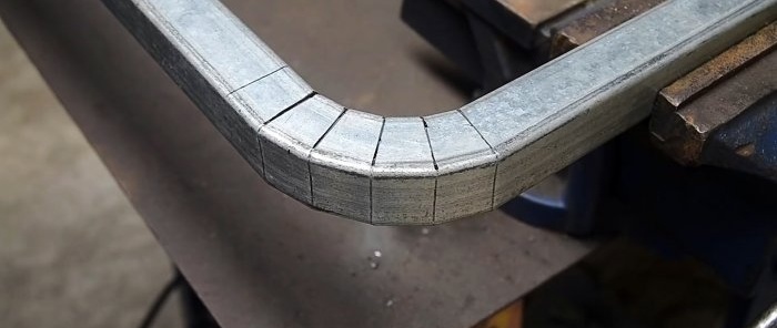 How to make a perfect bend in a corner or profile pipe by trimming without bending