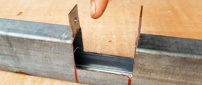 How to make a strong T-shaped connection of profile pipes without welding