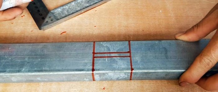 How to make a strong T-shaped connection of profile pipes without welding