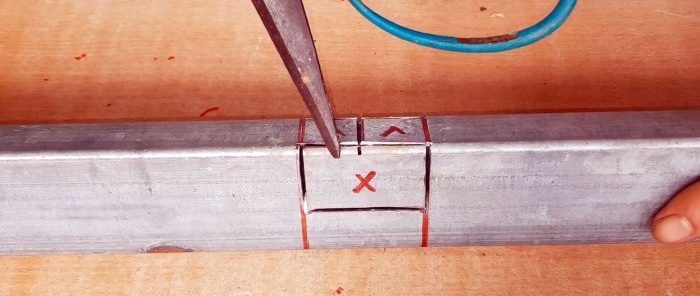 How to make a strong T-shaped connection of profile pipes without welding