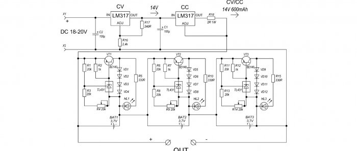 Cara membuat unit pengimbang menggunakan transistor untuk sebarang bilangan bateri litium-ion