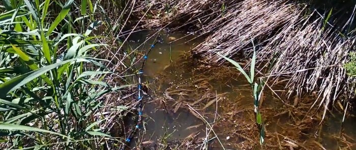 How to pump water with a submersible pump from any ditch without blockages