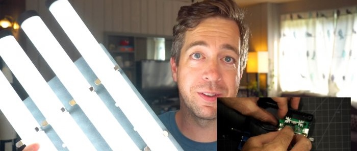 How to make a round 12 V lamp from an LED strip for any needs