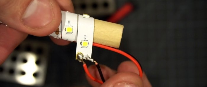 How to make a round 12 V lamp from an LED strip for any needs