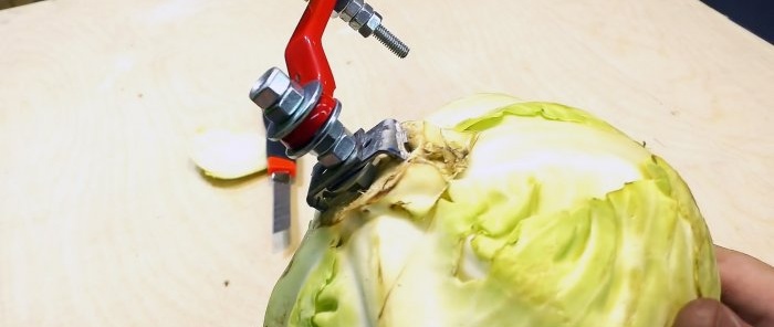 How to make a powerful cabbage shredder from a stepper tap